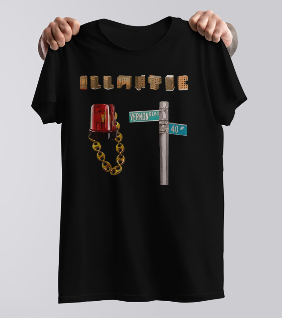 Illmatic 30 Years Vernon Blvd 40 Av Red Alarm Chain T-Shirt