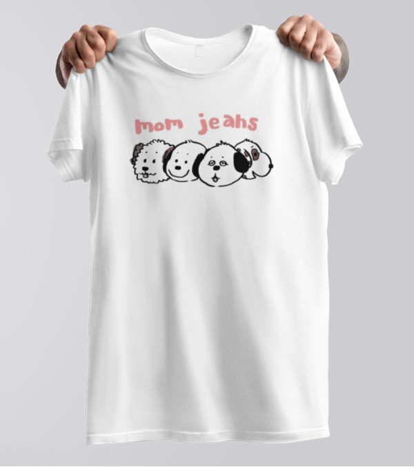 Honeytv X Momjeans Ca Mom Jeans Mj Puppy Mom Jeans Cartoon Dogs T-Shirt