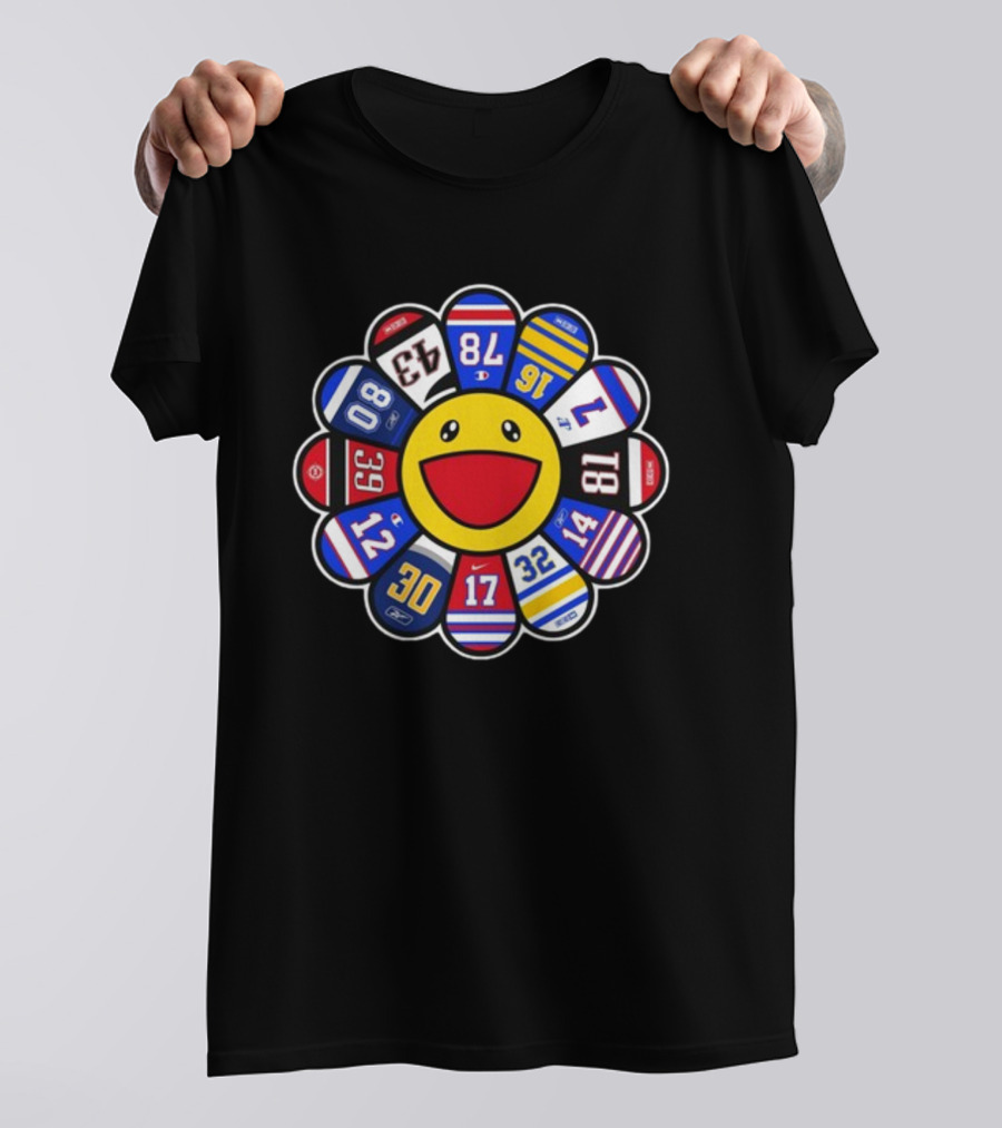 Happy Earth Day Buffalo Flower Sports Jersey Numbers Smiling Face T-Shirt