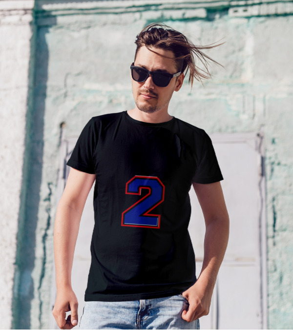Together We Have 2 Brain Cells Blue Red Outline T-Shirt