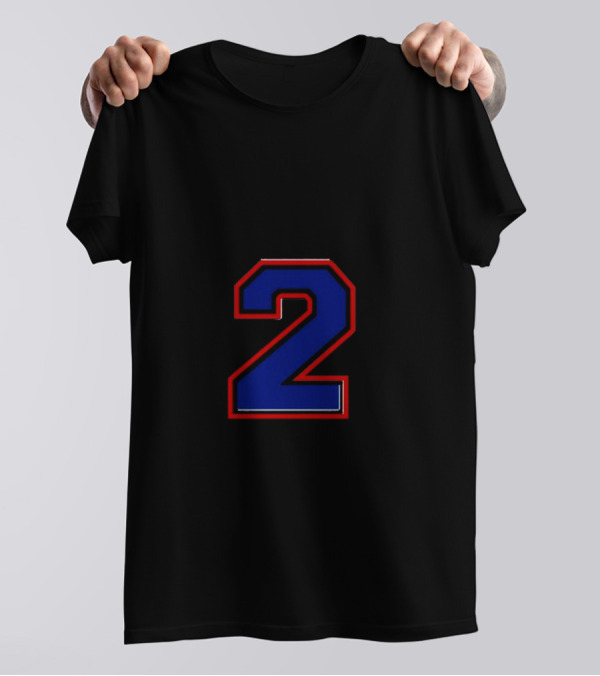 Together We Have 2 Brain Cells Blue Red Outline T-Shirt