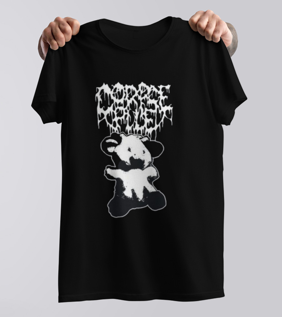 Corpse Pile Sweetie Cow Dripping Gothic T-Shirt