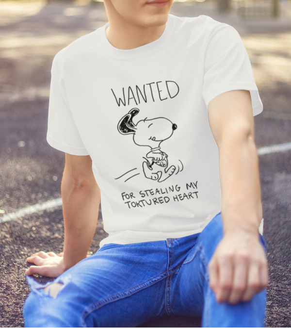 Wanted Snoopy For Stealing My Tortured Heart T-Shirt