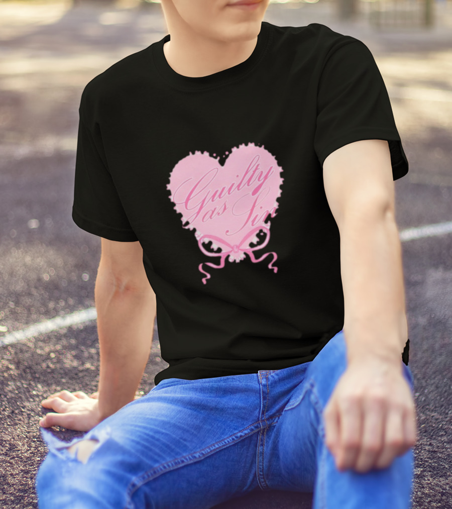 Guilty As Sin Pink Heart T-Shirt