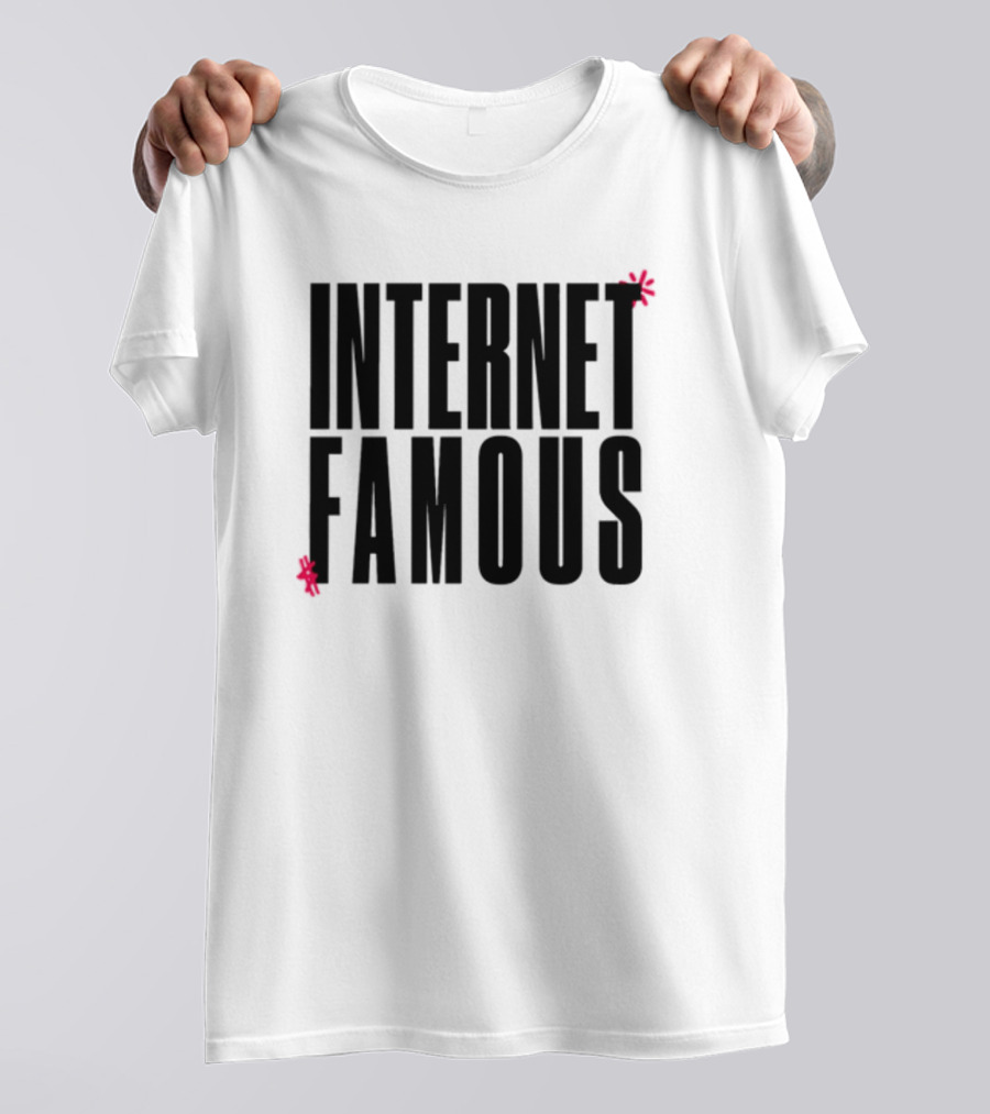 INTERNET FAMOUS Icon Black Red Accents T-Shirt