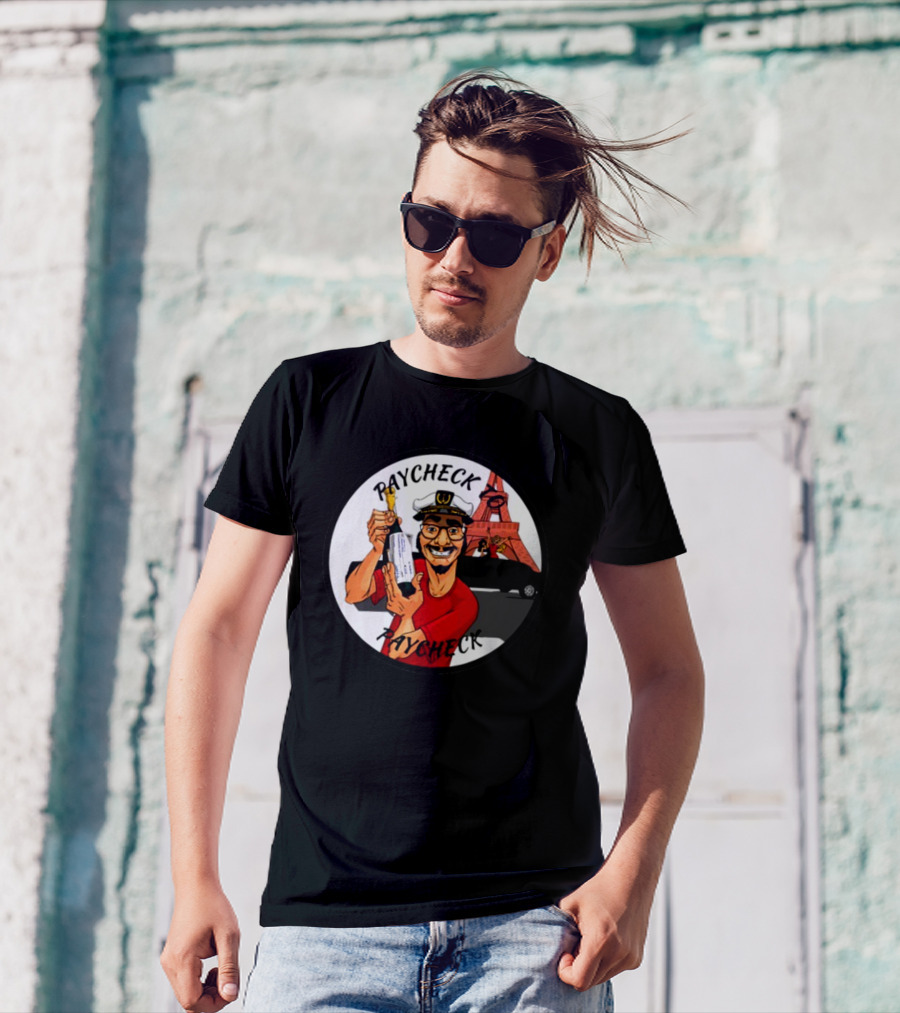 Paycheck To Paycheck Eiffel Tower Celebration With Champagne And Limo T-Shirt