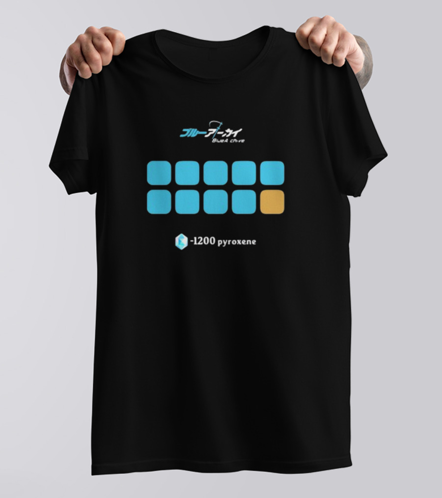 Blue Archive -1200 Pyroxene Iconic Grid T-Shirt