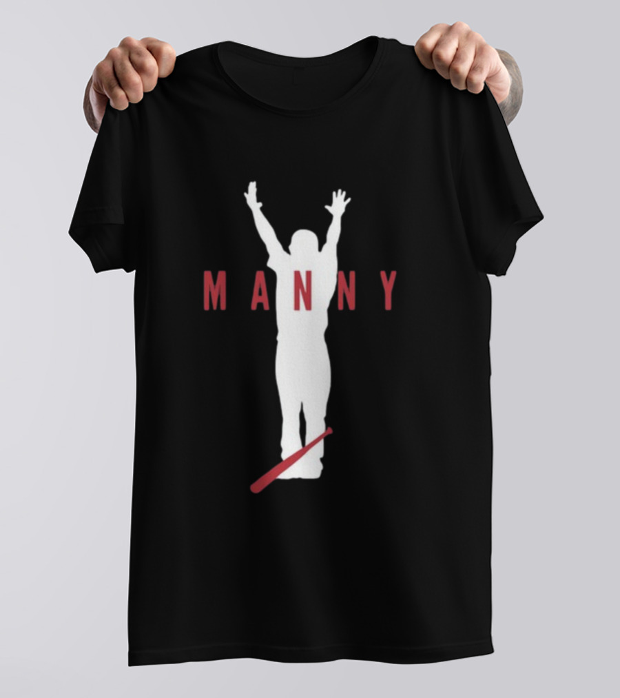 Manny Celebration Silhouette With Red Bat T-Shirt