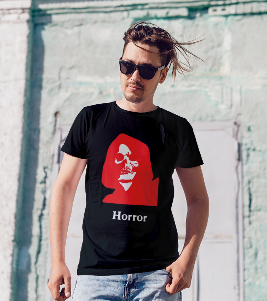Lunchmeat Vhs Horror Reaper Marshall Julius Skull In Red Hood T-Shirt