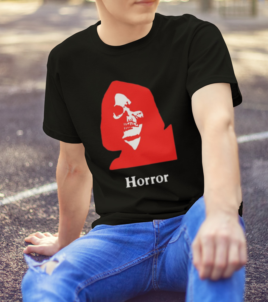 Lunchmeat Vhs Horror Reaper Marshall Julius Skull In Red Hood T-Shirt