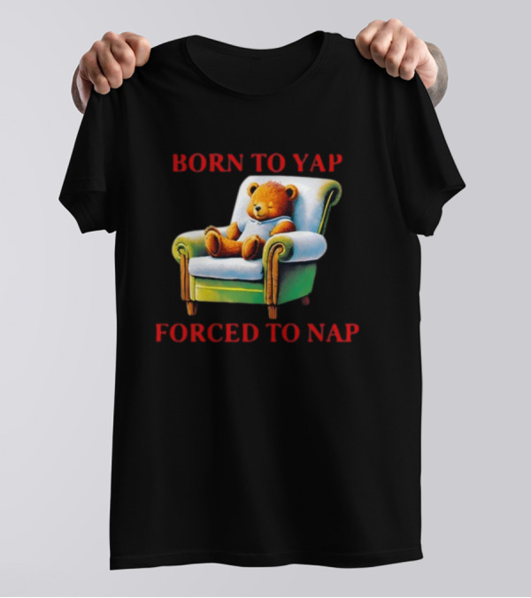 Born To Yap Forced To Nap Teddy Bear Armchair Shitheadsteve T-Shirt