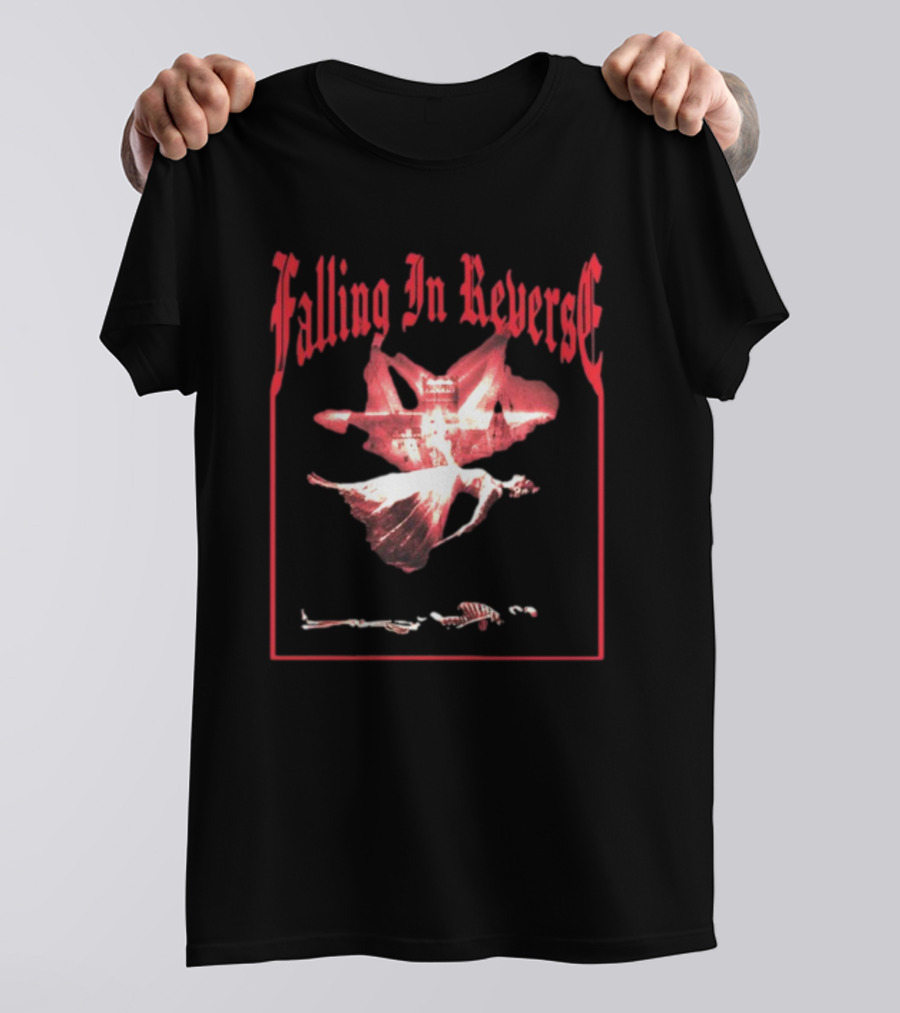 Falling In Reverse Floating Skeleton And Angel T-Shirt
