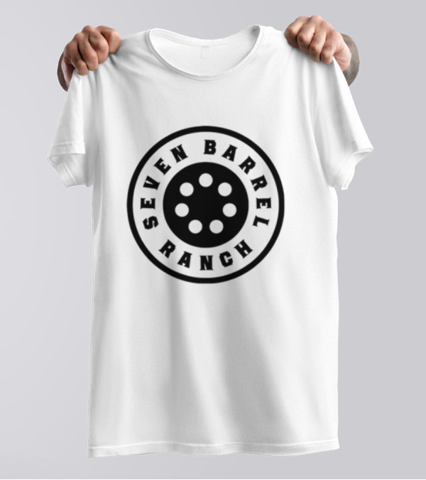 Seven Barrel Ranch Revolver Cylinder Circle T-Shirt