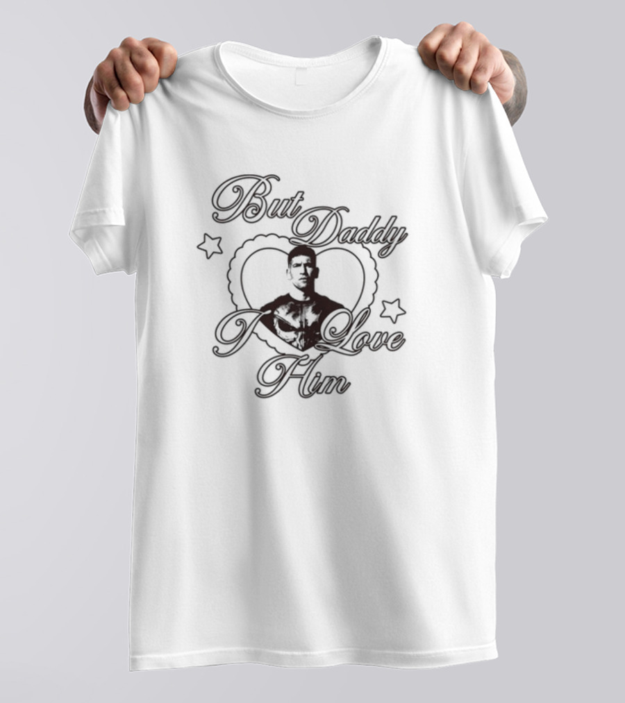 Embercases But Daddy I Love Him Frank Castle Heart Stars T-Shirt