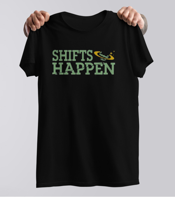Good Morning Tapes Shifts Happen Planetary Orbit T-Shirt