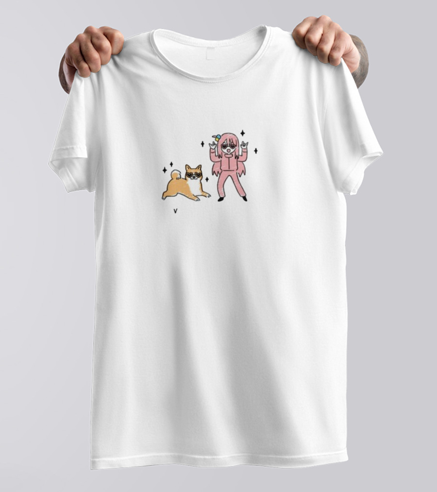Vibes Agetekoo Limited Cute Anime Girl And Dog Fun T-Shirt