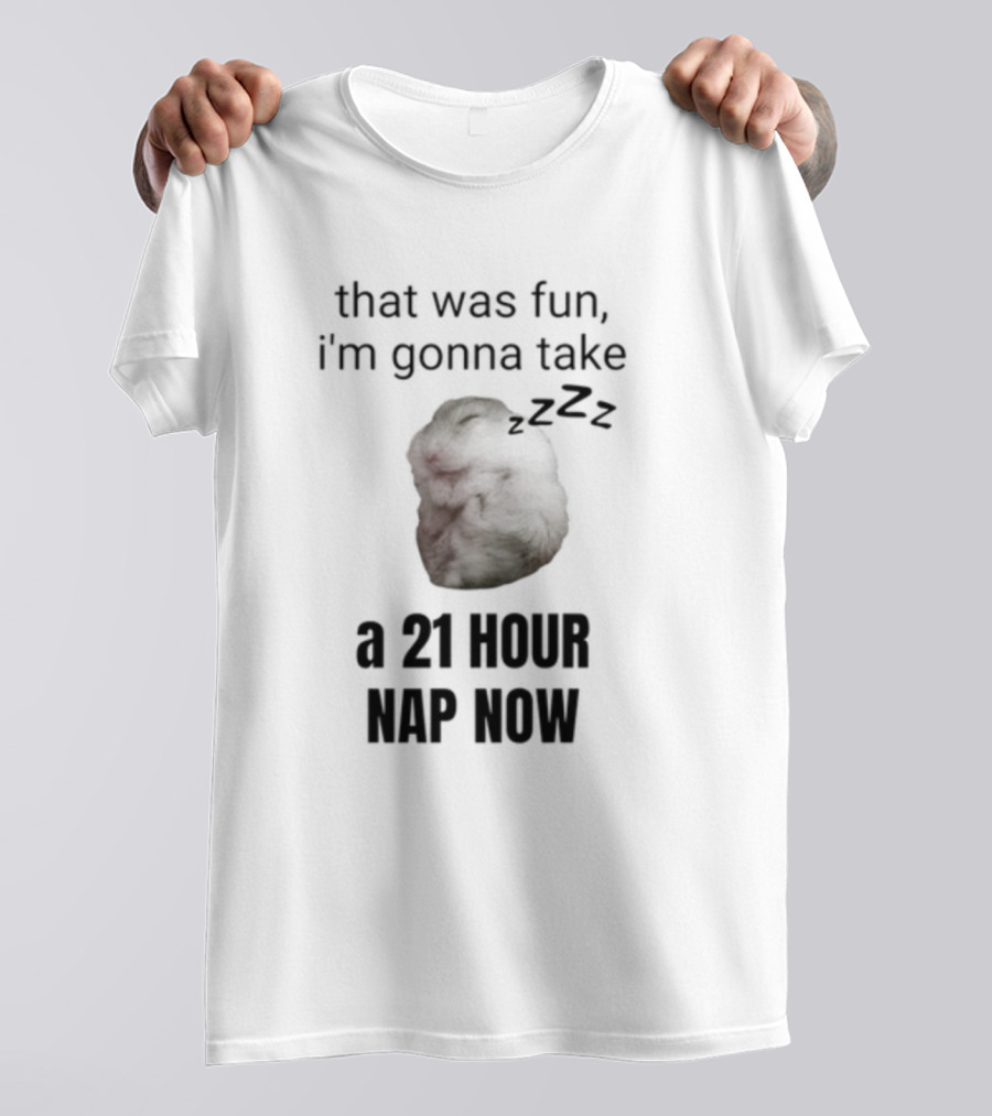 Sillyteestudio That Was Fun I'm Gonna Take A 21 Hour Nap Now ZZZZZ T-Shirt