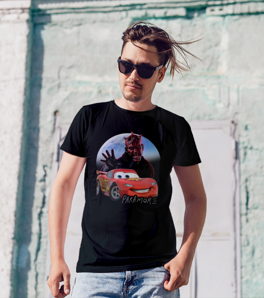 Paramore Let Your Heart Win Lightning McQueen Darth Maul Crossover T-Shirt