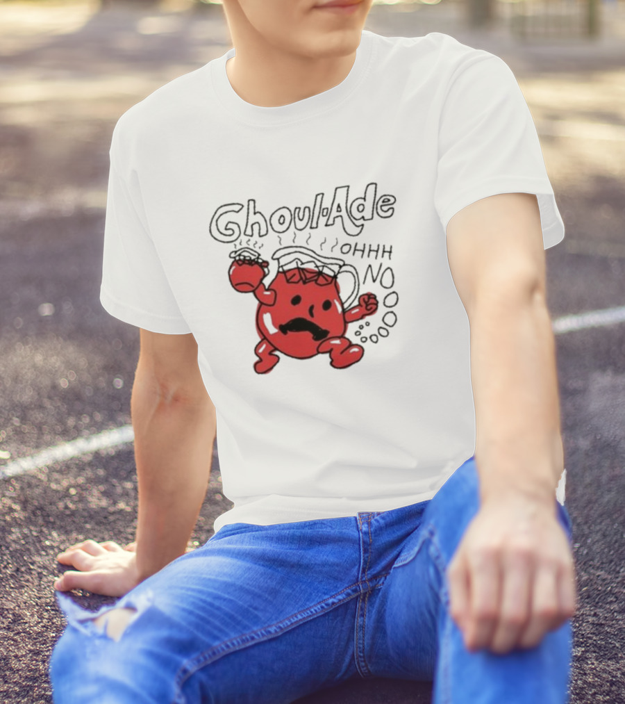 Ghoul-Ade Ohhh No Monster Juice Pitcher Panic Retro Scream T-Shirt
