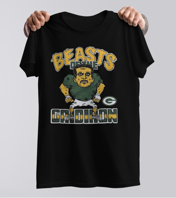 Green Bay Packers Beasts Of The Gridiron Football Player T-Shirt