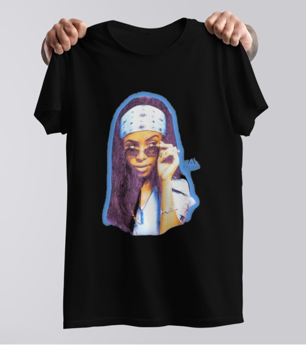 Zayn Malik Aaliyah Bandana Sunglasses Airbrush Purple T-Shirt