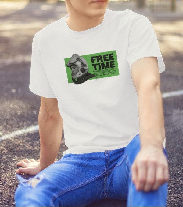 FREE TIME Official Recordings Ruel Merchandise Astronaut Helmet T-Shirt