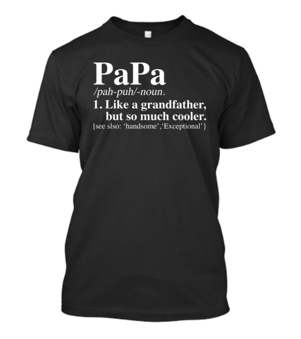 Papa Like A Grandfather But So Much Cooler Handsome Exceptional T-Shirt