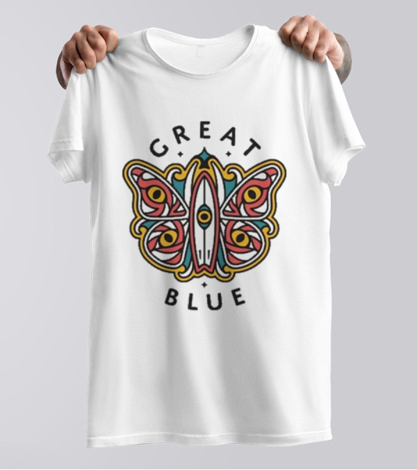 Great Blue Peter Anspach Wave Jammer Butterfly T-Shirt