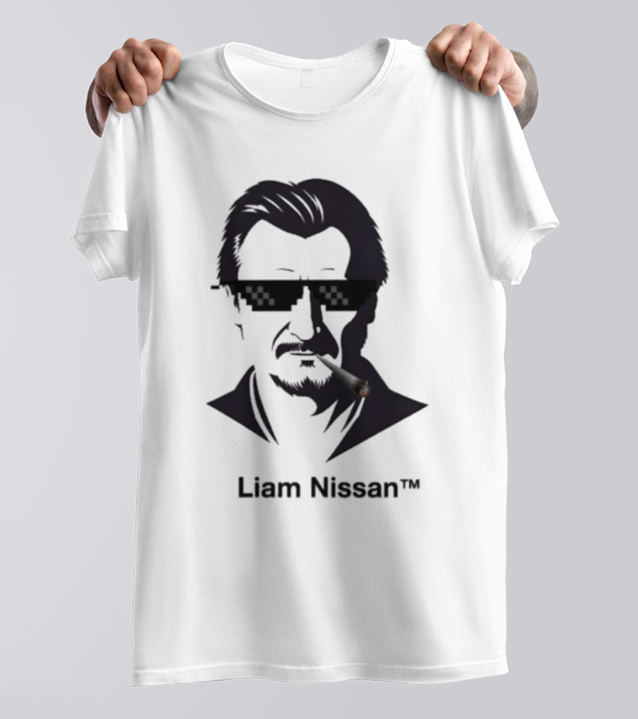 Liam Nissan Smoking Thug Life Sunglasses Mockup T-Shirt