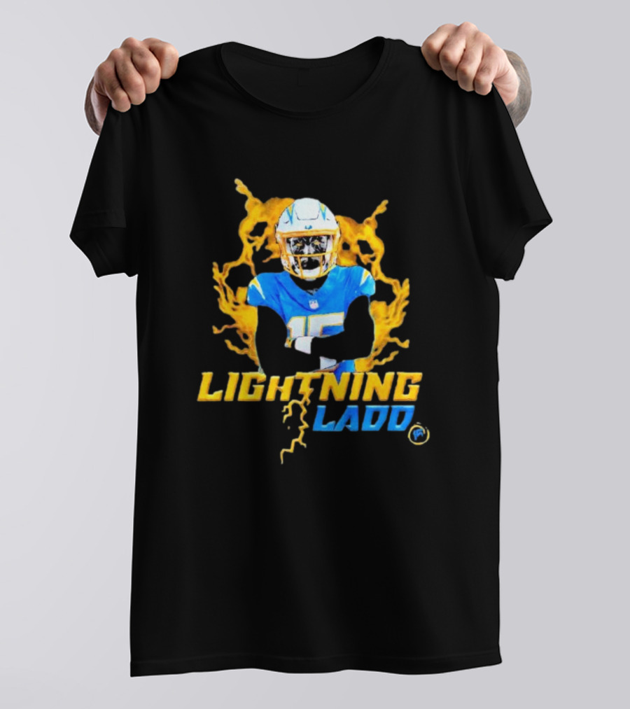 Lightning Ladd Bold Blue Football Power Charge T-Shirt