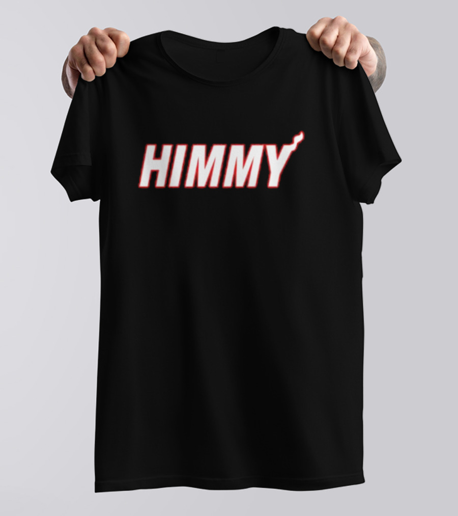 Marisa Marino Himmy Bold White Text With Red Outline T-Shirt