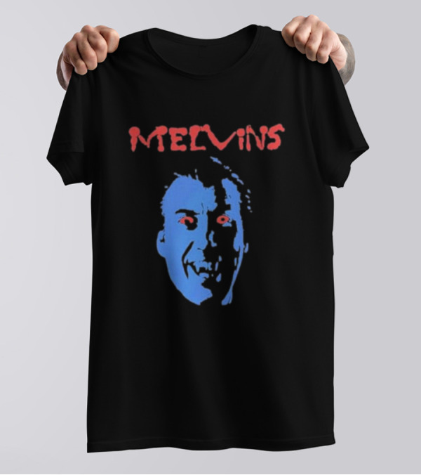 Melvins Christopher Iconic Blue Face With Red Eyes T-Shirt