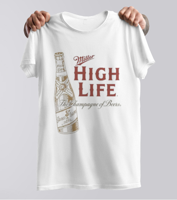 Miller High Life The Champagne Of Beers Vintage Bottle T-Shirt