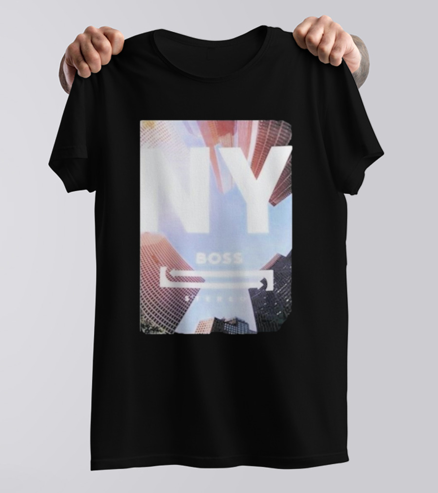 NY Boss Stereo Skyscraper Cityscape T-Shirt