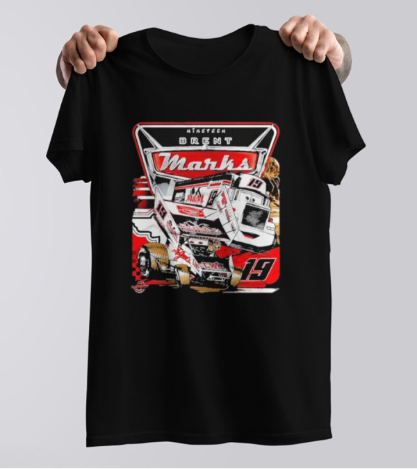 Nineteen Brent Marks Racing Car 19 Motorsport T-Shirt