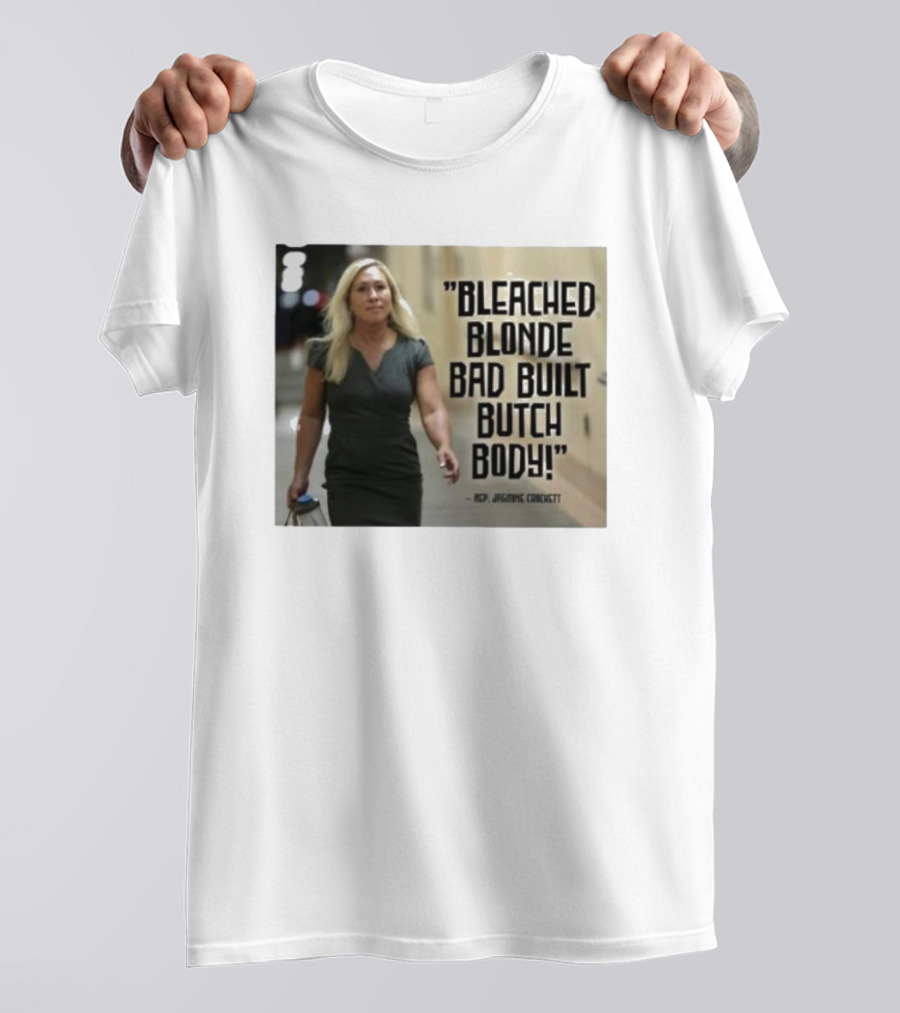 Bleached Blonde Bad Built Butch Body ACP Jamming Crockett T-Shirt