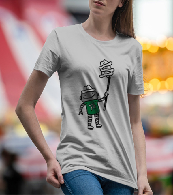 Dallas Stars Robo Hatty Character With Three Hats On Stick T-Shirt