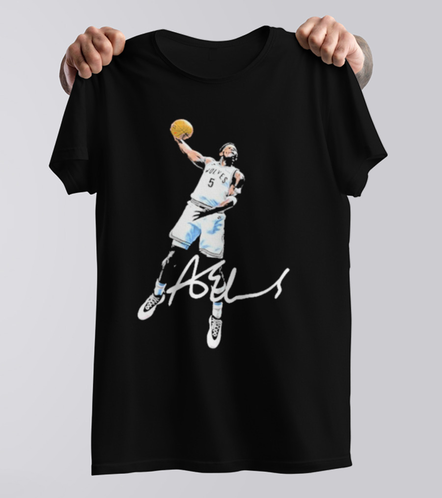 Anthony Edwards Wolves Ae Basketball Dunk Signature T-Shirt