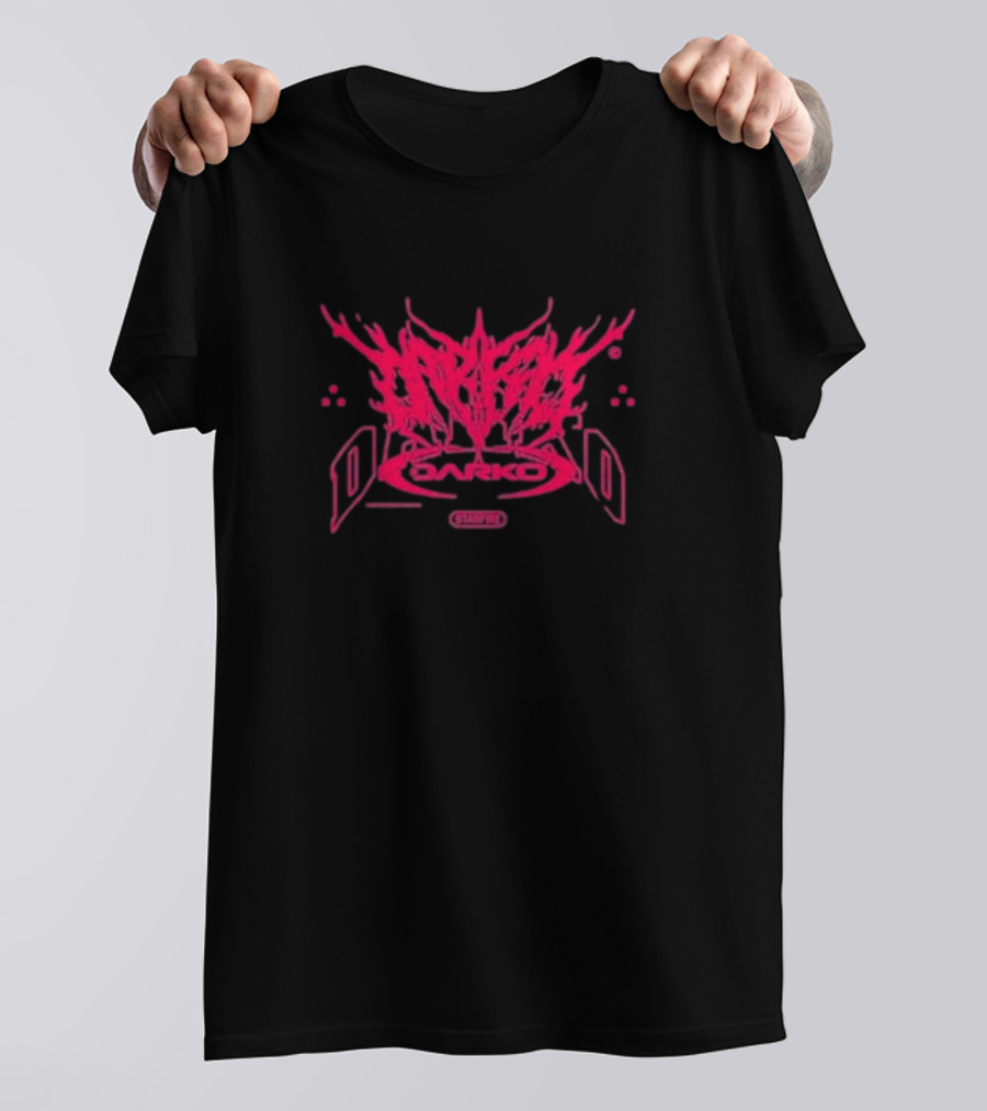 Darko Starfire Brutal Logo Art With Fiery Abstract Typography T-Shirt