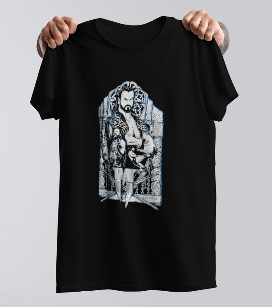 Drew McIntyre Prosphere Youth Superstar Collage Brave Country T-Shirt