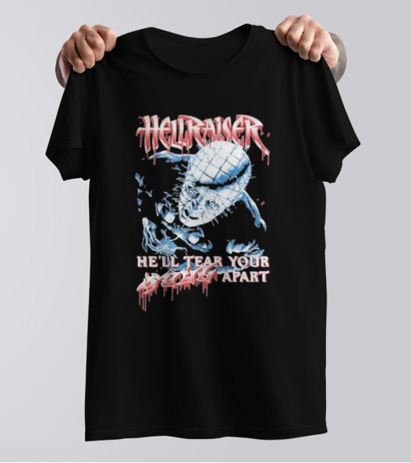 Hellraiser He'll Tear Your Soul Apart Pinhead Horror T-Shirt