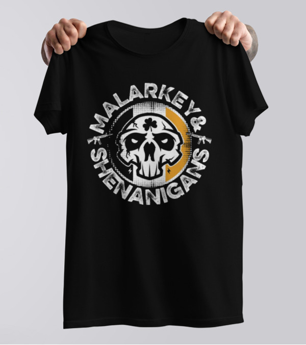 Malarkey And Shenanigans Skull Clover T-Shirt