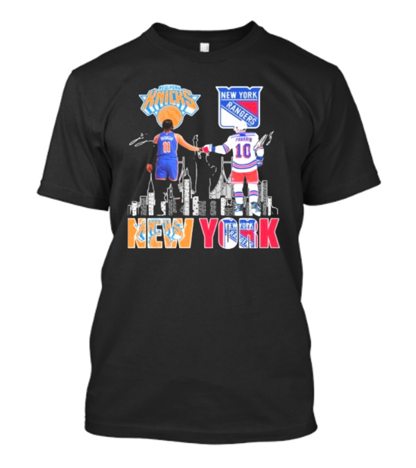 New York Knicks Rangers Artemi Panarin Jalen Brunson City Legends Signatures T-Shirt