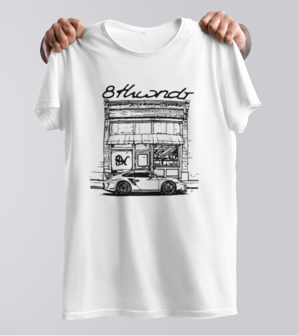 8thwndr Cafe Classic Car T-Shirt