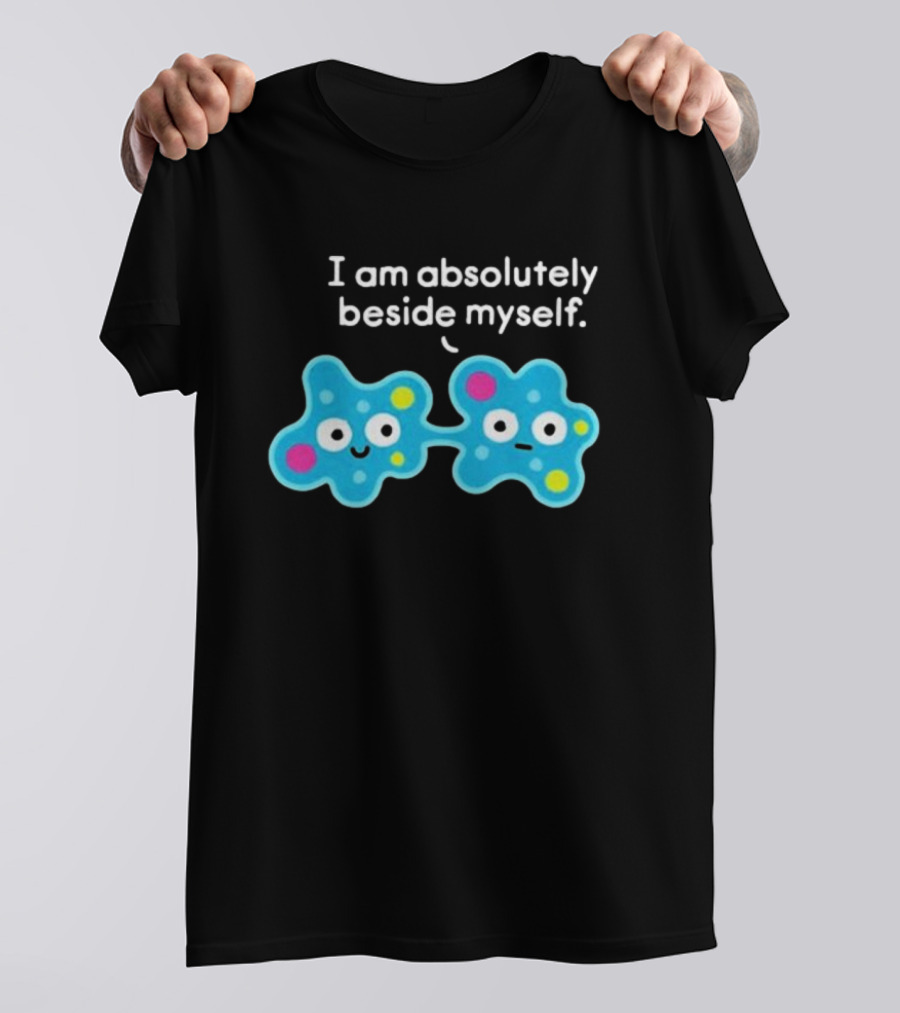 I Am Absolutely Beside Myself Cute Amusing Two Cells Bow Tie T-Shirt