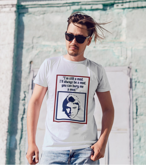 I'm Still A Mod I'll Always Be A Mod You Can Bury Me A Mod Blue And Red T-Shirt
