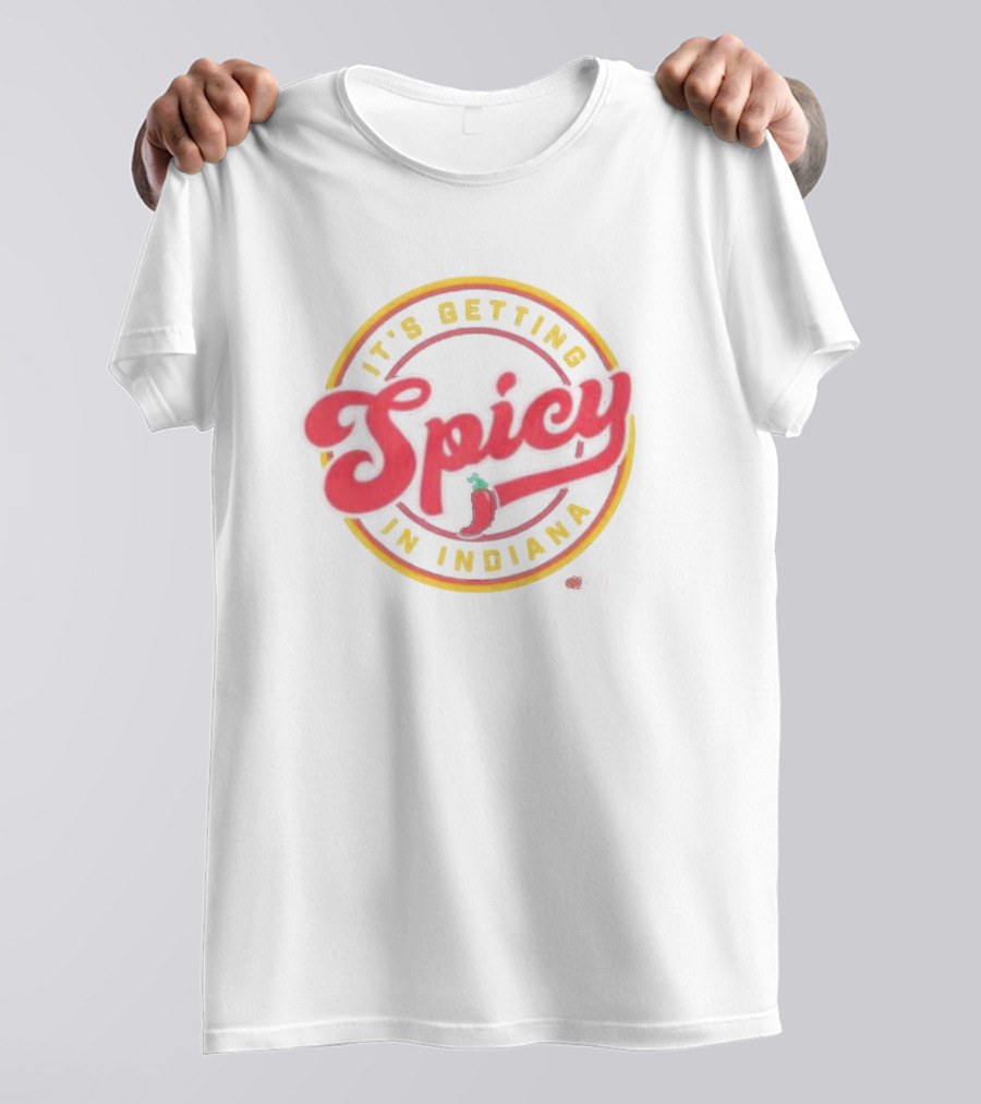 It’s Getting Spicy In Indiana Pepper Circle T-Shirt