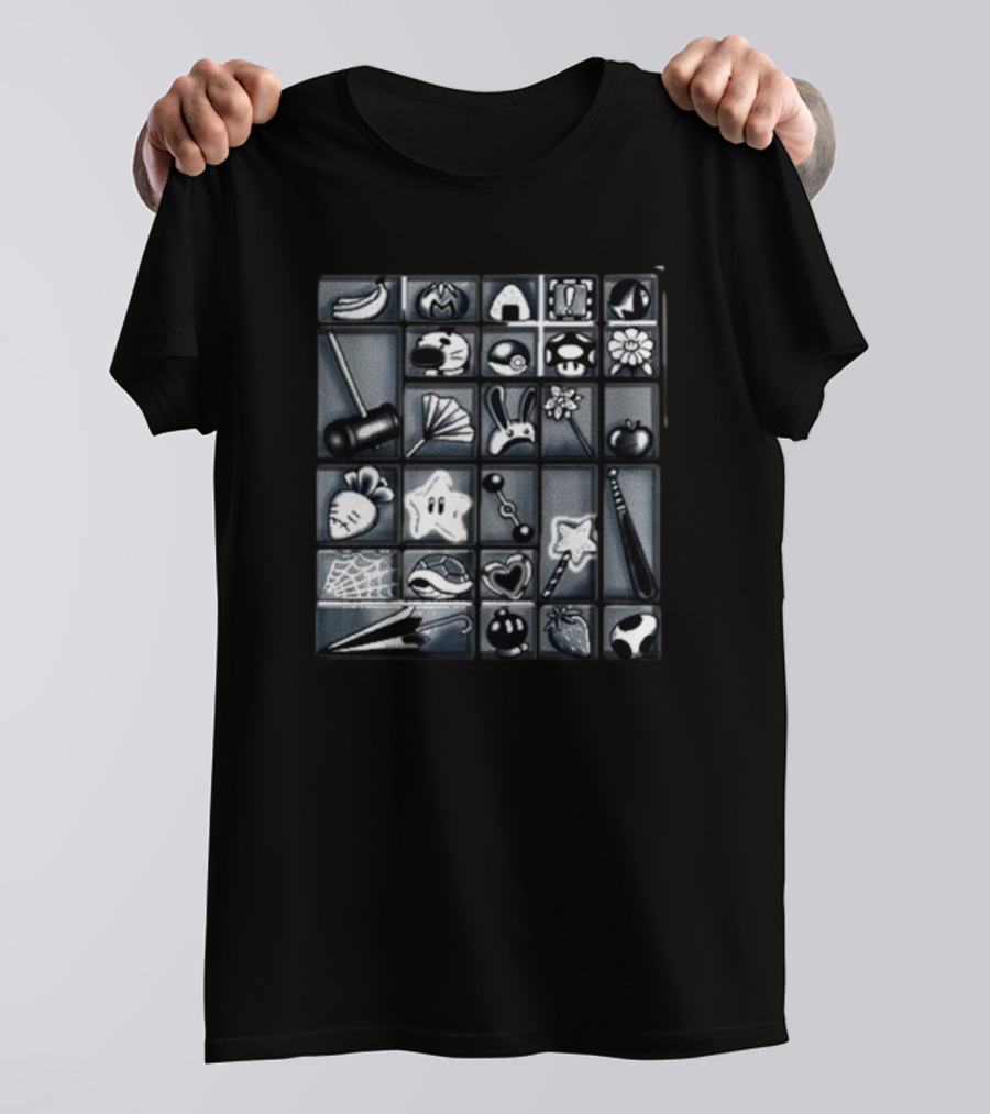 Level1 Item Cabinet Of Curiosity Mario Iconic Gaming Symbols Collection T-Shirt