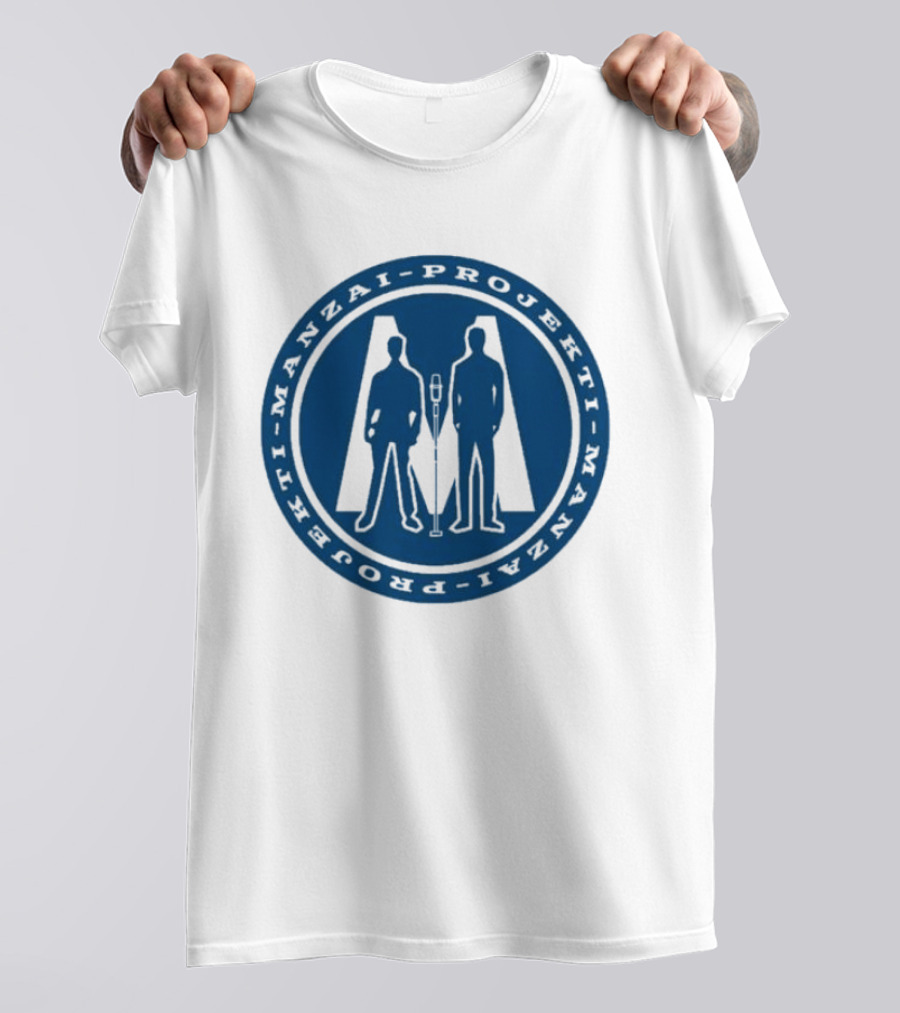Manzai Projekti Circle Logo With Silhouetted Figures T-Shirt