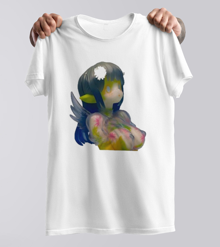 Kikillopieces Makino Fantasy Figurine With Elf Ears And Floral T-Shirt